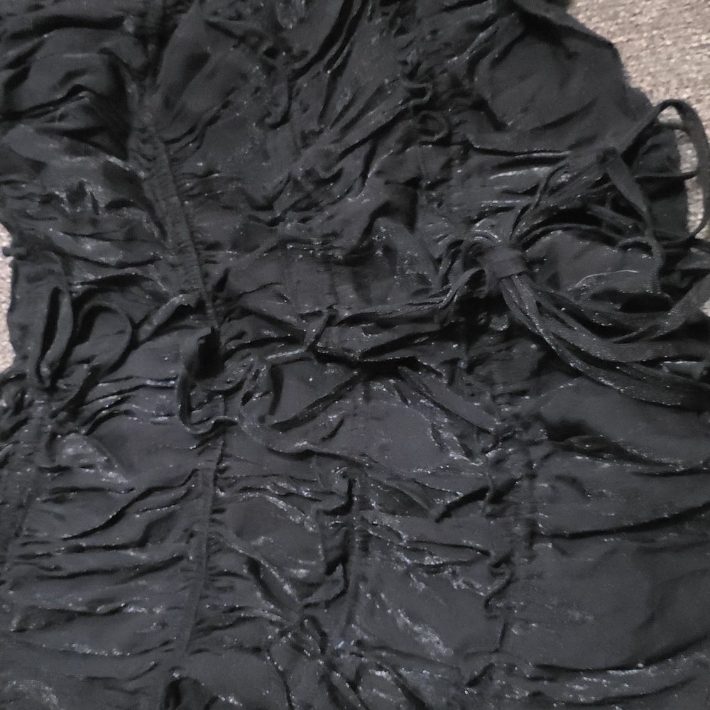 Audrey Black Ruffled Camisole - Picture 3 of 5